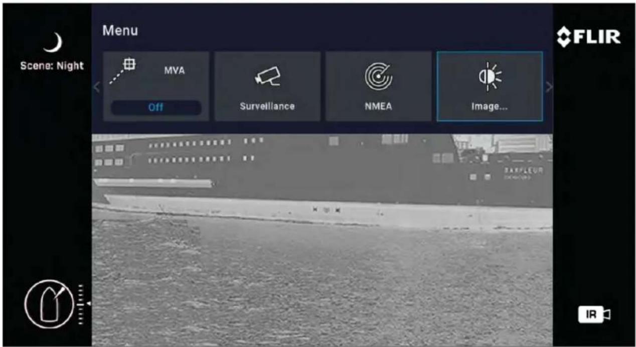 Menu Scene: Night MVA Off Surveillance NMEA Image... FLIR IR