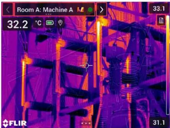Room A: Machine A 32.2 °C 33.1 FLIR 31.1