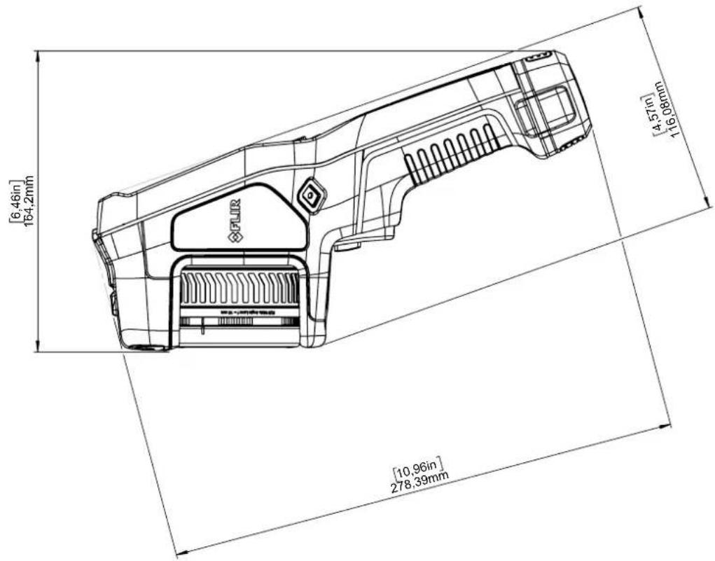 [6,46in] 154,2mm [10,96in] 278,39mm FLIR [4,57in] 116,08mm