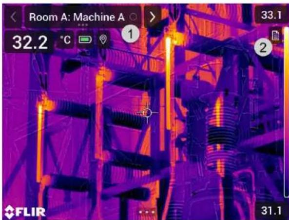 Room A: Machine A 32.2 °C 33.1 ① ② FLIR 31.1