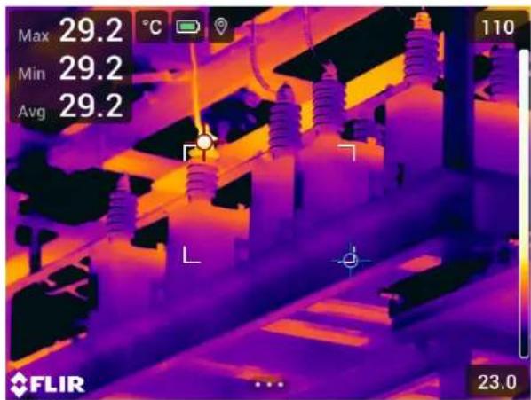 Max 29.2 °C Min 29.2 Avg 29.2 110 FLIR 23.0