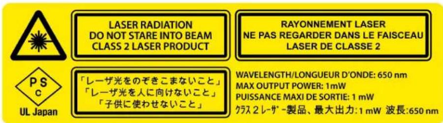 FLIR GFx320 - Laser warning label - 1