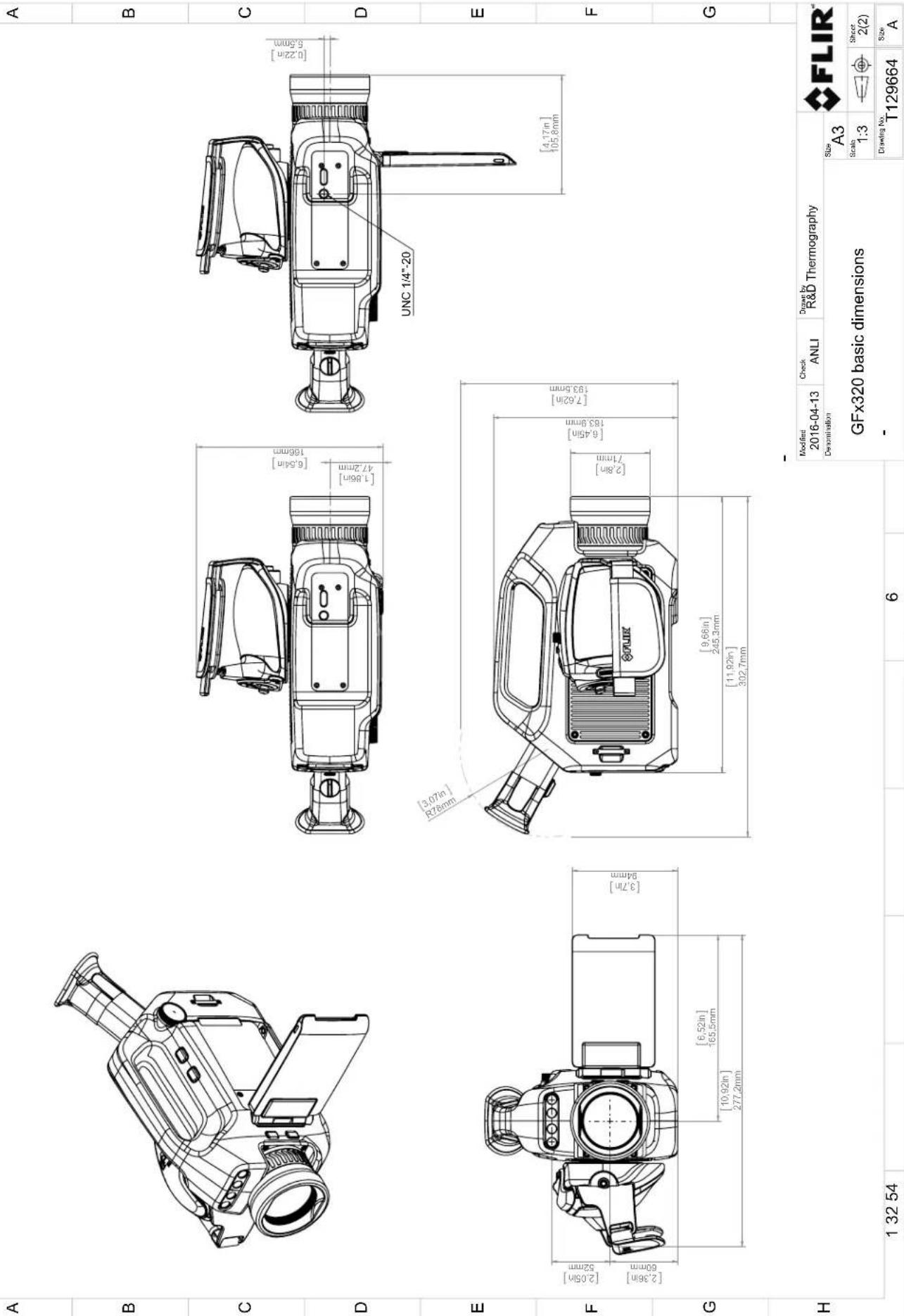 FLIR GFx320 - Mechanical drawings - 2