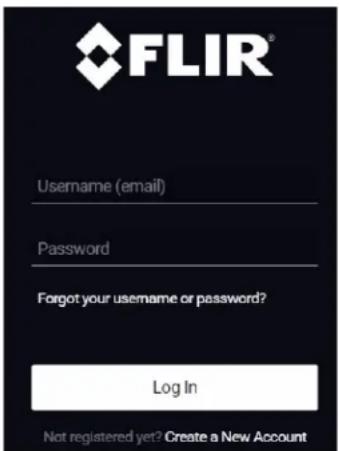 FLIR® Username (email) Password Forgot your username or password? Log In Not registered yet? Create a New Account
