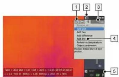 1 2 3 Add box Add box Add difference Add line Reference temperature Object parameters Please change at spot position. 4 5 Tam = 20.0 Dist = 1.0, Teff = 20.0 x = 0.91 09-04 24 18.17 x = 1.0, PSE 24 207m = 1.00 207mp = 20.0, df = 10%.
