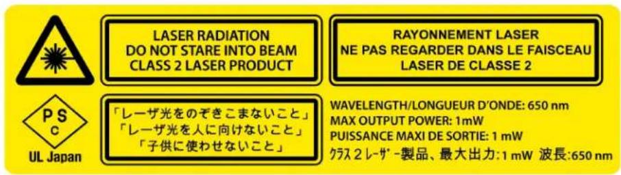 FLIR GFx320 - Laser warning label - 1