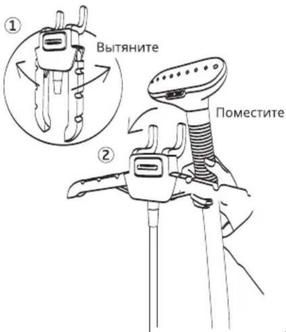 ① Вытяните ② Поместите