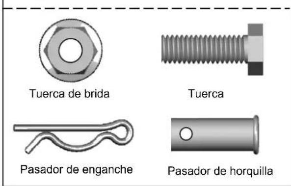 Tuerca de brida Tuerca Pasador de enganche Pasador de horquilla