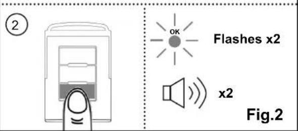 ② OK Flashes x2 x2 Fig.2
