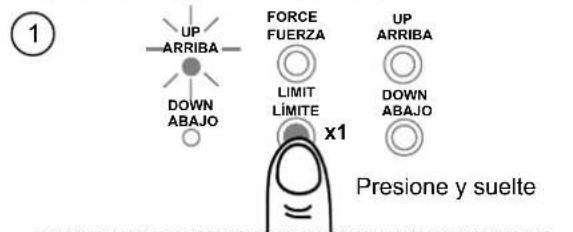 UP ARRIBA DOWN ABajo FORCE FUERZA LIMIT LIMITE x1 UP ARRIBA DOWN ABajo Presione y suelte