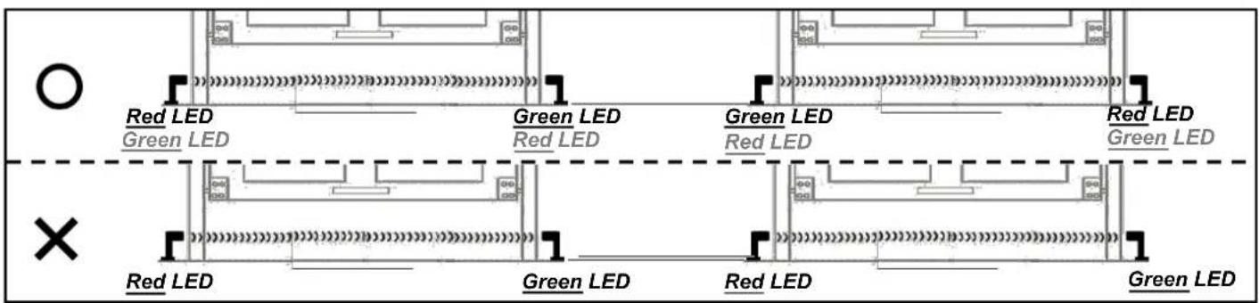Red LED Green LED Green LED Red LED Red LED Green LED Red LED Green LED Green LED
