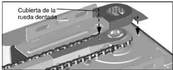 Cubierta de la rueda dentada