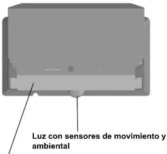 Luz con sensores de movimiento y ambiental