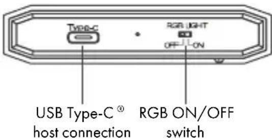 Type-C RGB LIGHT OFF-ON USB Type-C® host connection RGB ON/OFF switch