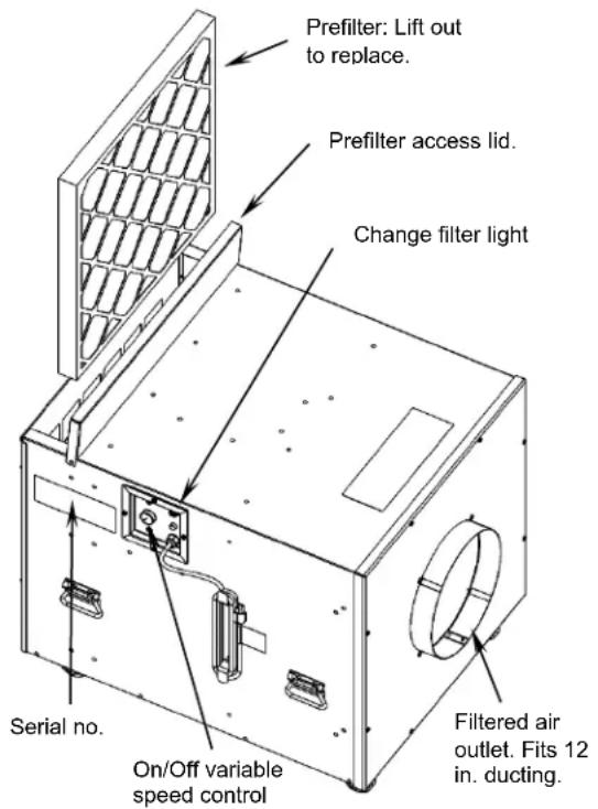 Dri Eaz HEPA 2000 - Filter Change Light - 1