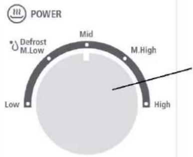 POWER Defrost M.Low Mid M.High Low High