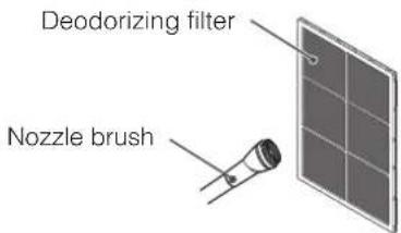 Deodorizing filter Nozzle brush