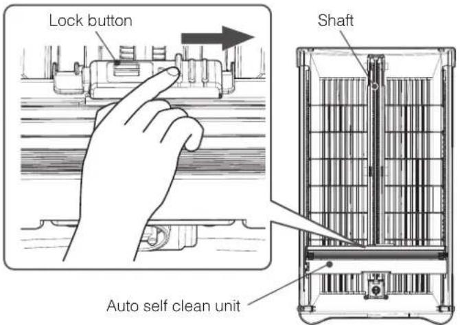 Lock button Shaft Auto self clean unit