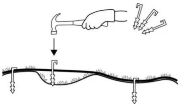 Diagram illustrating hand turning a tool on a surface with arrows indicating force application and degradation steps