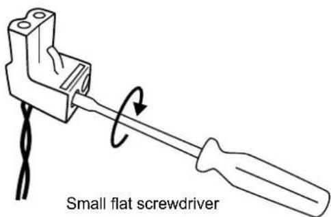 Small flat screwdriver