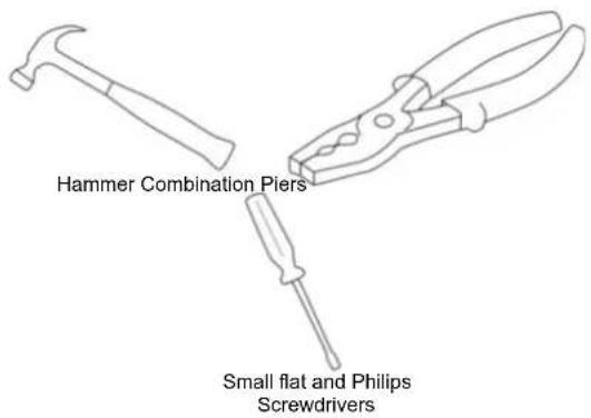 Hammer Combination Piers Small flat and Philips Screwdrivers