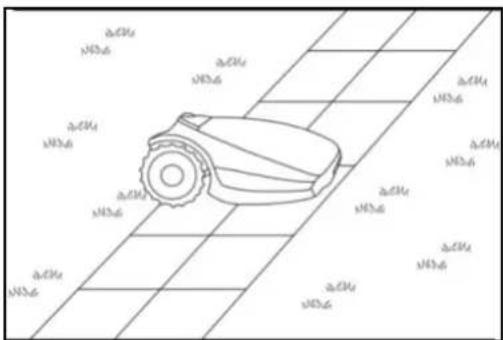 Technical diagram of a robotic device with labeled components and directional arrows indicating movement or flow.
