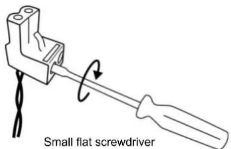 Small flat screwdriver
