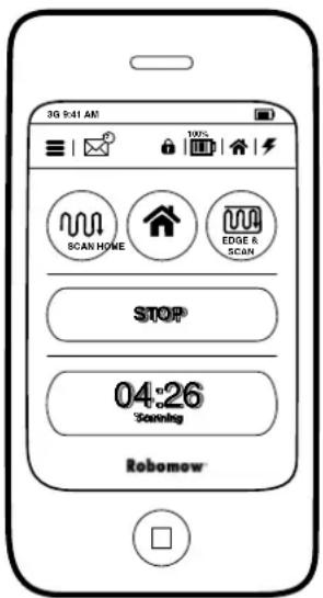 3G 9:41 AM SCAN HOME EDGE & SCAN STOP® 04:26 Scanning Robomow