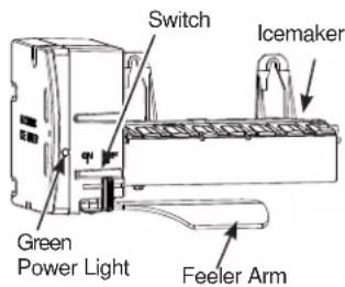 Switch Icemaker Green Power Light Feeler Arm