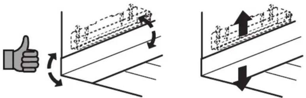 Diagram illustrating two methods of crop growth: one with thumbs-up gesture and arrow, the other with upward arrows and downward arrow.