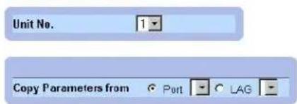 Unit No. 1 Copy Parameters from Port LAG