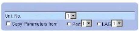 Unit No. 1 Copy Parameters from Port 1 LAG 1