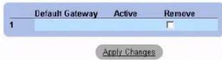 Default Gateway Active Remove 1 Apply Changes