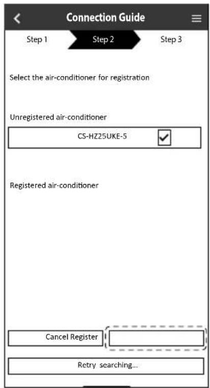 PANASONIC CS-NZ35VKE - Valitse ilmastointilaite ja määritä salasana - 1