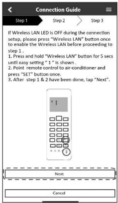 PANASONIC CS-NZ35VKE - Verkkoyhteyden luonti WPS-tilassa (tapa 1) - 2