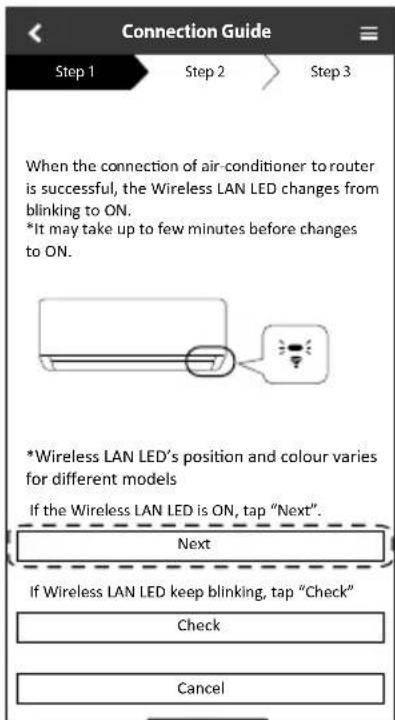 PANASONIC CS-NZ35VKE - Forbind til netværk vha. WPS-tilstand (metode 1) - 2