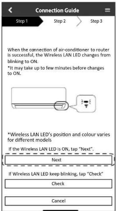 PANASONIC CS-NZ35VKE - Verkkoyhteyden luonti WPS-tilassa (tapa 1) - 3