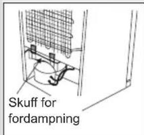 Skuff for fordampning