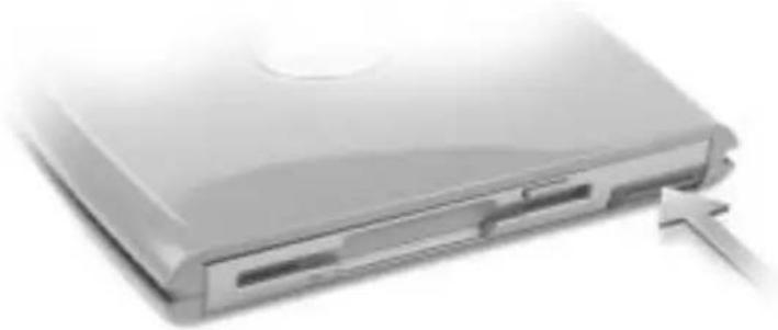 DELL Latitude D400 - Tilslutning af Dell™ D/Bay - 1