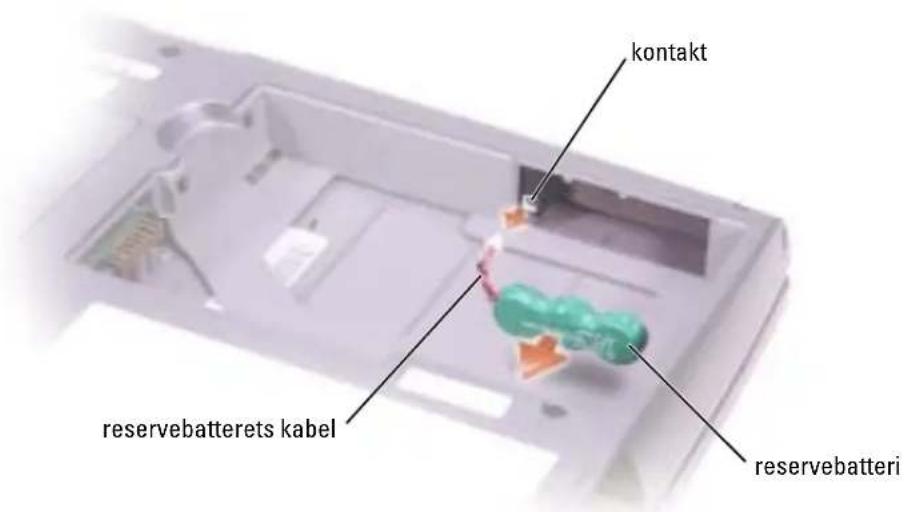 kontakt reservebatterets kabel reservebatteri
