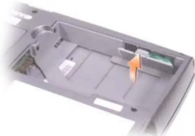 DELL Latitude D505 - Ta ut och sätta in ett reservbatteri - 3