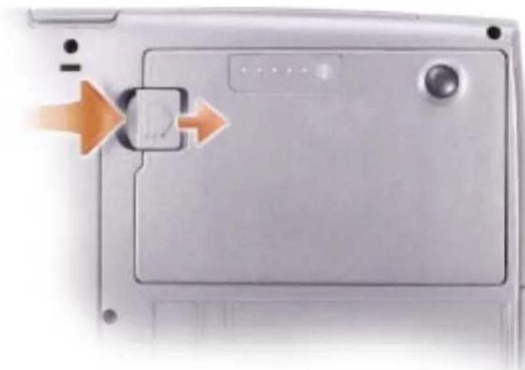 DELL Latitude D505 - Odstranění baterie - 1