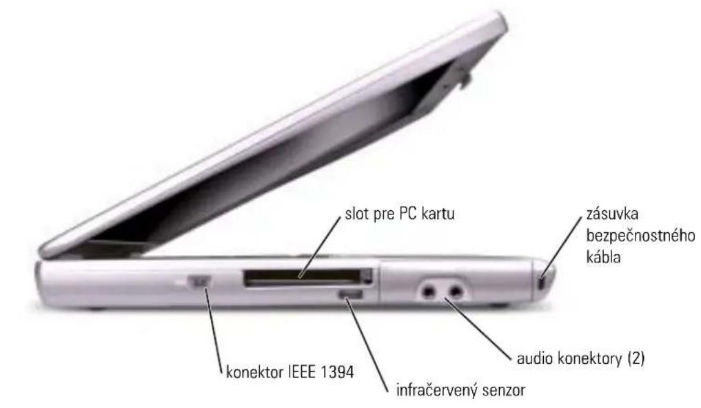 slot pre PC kartu zásuvka bezpečnostného kábla konektor IEEE 1394 infračervený senzor audio konektory (2)