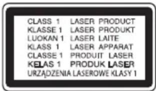 CLASS 1 LASER PRODUCT KLASSE 1 LASER PRODUKT LUOKAN 1 LASER LAITE KLAS 1 LASER APPARAT CLASSE 1 PRODUIT LASER KELAS 1 PRODUK LASER URZADZENIA LASEROWE KLASY 1