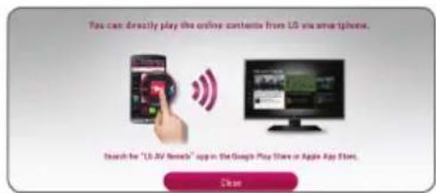 You can directly play the online content from LG via smartphone. Search for "LG 24 Remote" app in the Google Play Store or Apple App Store. Close