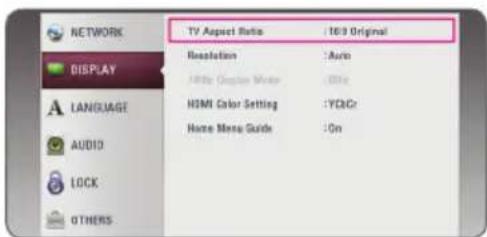 TV Aspect Ratio / 16/9 Original Resolution :Auto 4MHz Color Mode :0Hz HDMI Color Setting :YDCr Noise Menu Guide :On
