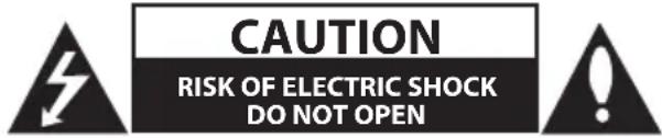 CAUTION RISK OF ELECTRIC SHOCK DO NOT OPEN