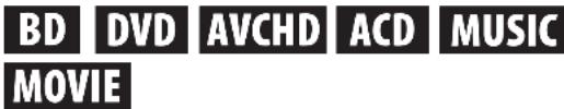 BD DVD AVCHD ACD MUSIC MOVIE