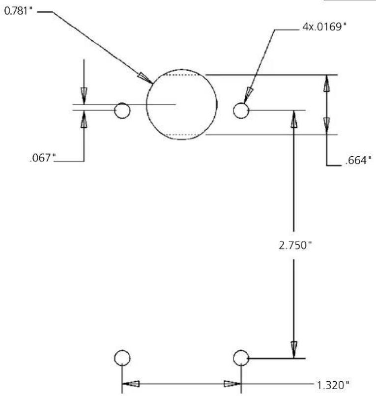 0.781" .067" 4x.0169" .664" 2.750" 1.320"
