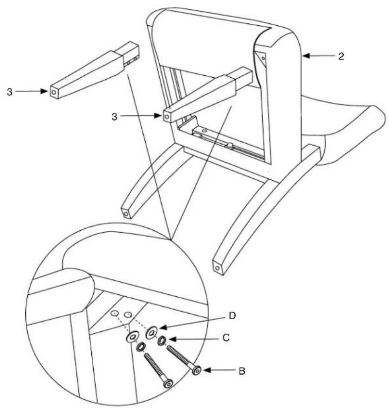 Technical diagram of a mechanical device with labeled parts and a magnified inset showing internal components.
